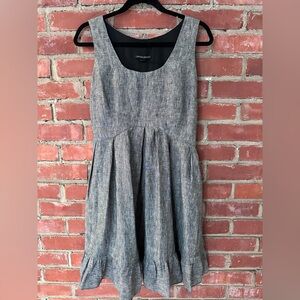 Cynthia Rowley sleeveless gray linen dress